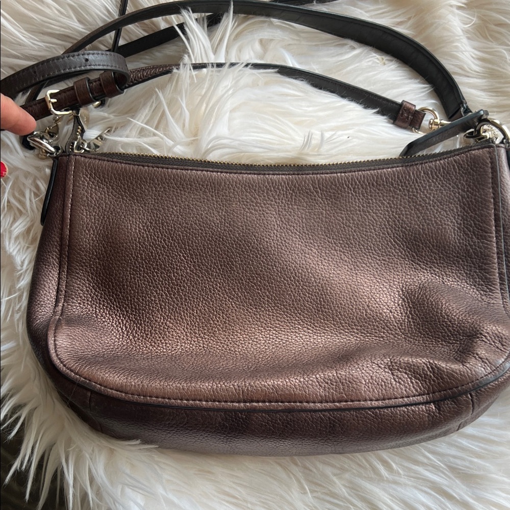 Coach Dark Brown Leather Shoulder Bag - Picture 7 of 11